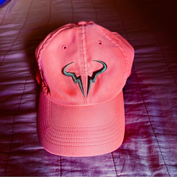 RAFAEL NADAL NIKE US OPEN SALMON GREEN Bull HERITAGE86 Tennis Cap